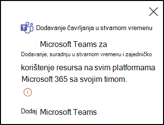 Dodavanje čavrljanja u stvarnom vremenu