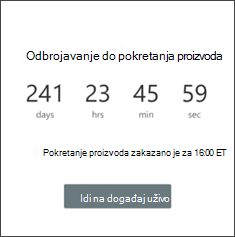 Screenshot of the countdown timer web part