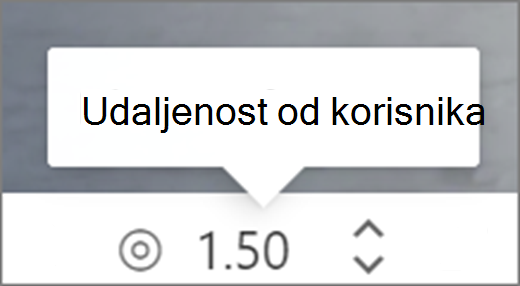 Udaljenost od korisnikovog korisničkog sučelja