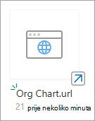 Snimka zaslona na kojoj se prikazuje novi URL u modernoj biblioteci dokumenata sustava SharePoint.