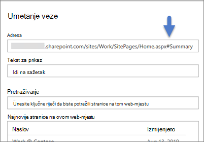 Primjer veze s knjižnom oznakom