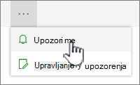 Naredba Upozori me
