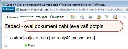 Prepoznavanje teksta u obavijesti o zadatku