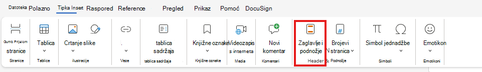 Unos tipki H&F s vrpce