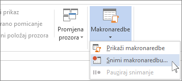 Naredba Snimi makronaredbu