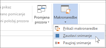 Naredba Zaustavi snimanje