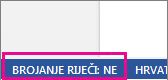 Onemogućen broj riječi