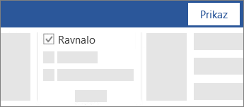 Prikazivanje i sakrivanje ravnala pomoću potvrdnog okvira na vrpci