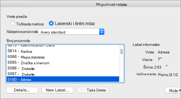 Odaberite marku ili proizvode s naljepnicama, a zatim odaberite određeni broj proizvoda.
