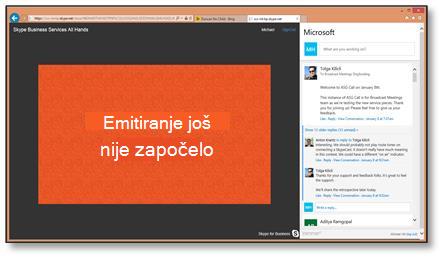 Stranica za pridruživanje događaju na servisu SkypeCast