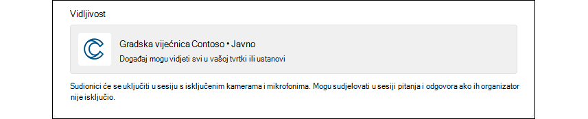 Informacije o gradskoj vijećnici prikazuju natpis koji će sudionici vidjeti