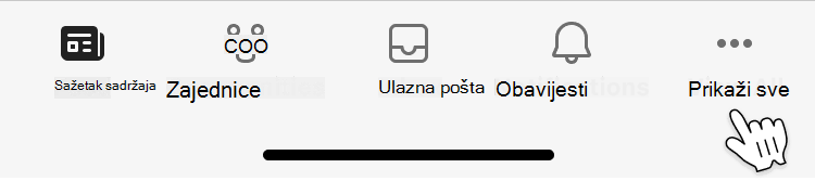 Slika gumba Prikaži sve u mobilnoj aplikaciji Viva Engage
