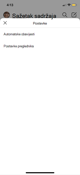 postavke profila za mobilne uređaje