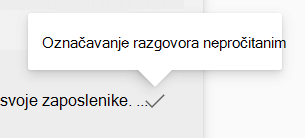 Označavanje poruke kao nepročitane u ulaznoj pošti servisa Engage