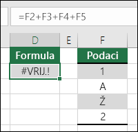 Pogreška #VALUE!