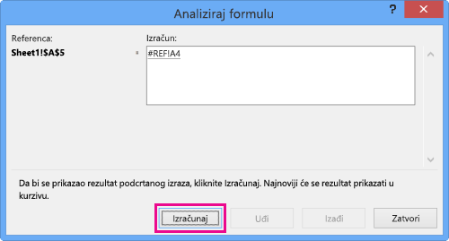 Dijaloški okvir Analiza formule