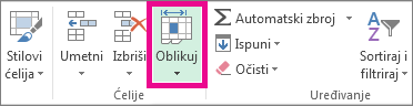 Na kartici Polazno kliknite Oblikovanje.