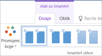 Gumb Promijeni boje na kartici Dizajna alata za SmartArt