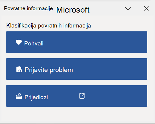 Okno Povratne informacije u programu Word