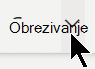 Mogućnost Obreži na kartici Slika