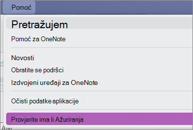 Provjeri ima li Ažuriranja