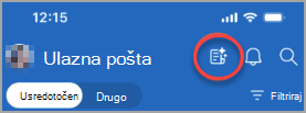 Prikazuje ikonu s lijeve strane obavijesti koja prikazuje poruke e-pošte visokog prioriteta ili poruke e-pošte na koje je potreban odgovor.