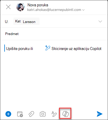 Okvir za sastavljanje poruke u sustavima iOS i Android