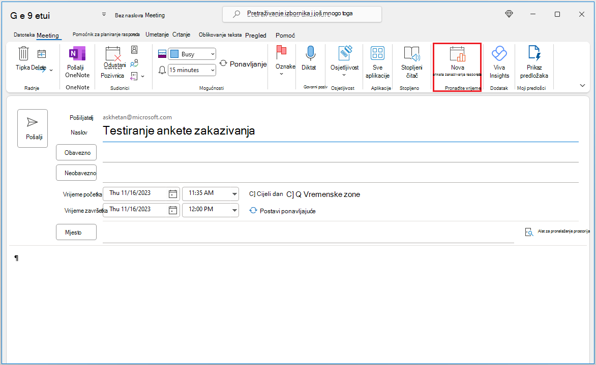 Create a Scheduling Poll in Calendar event compose form