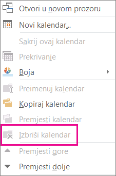 Naredba Izbriši zasivljena je