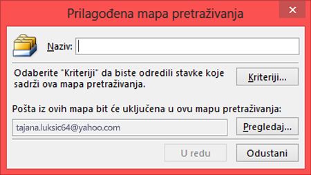 Unesite naziv mape pretraživanja