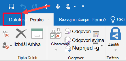 Odaberite izbornik Datoteka, a zatim Spremi kao.