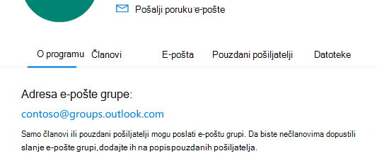 Dodajte pouzdane pošiljatelje u grupu Outlook.com.