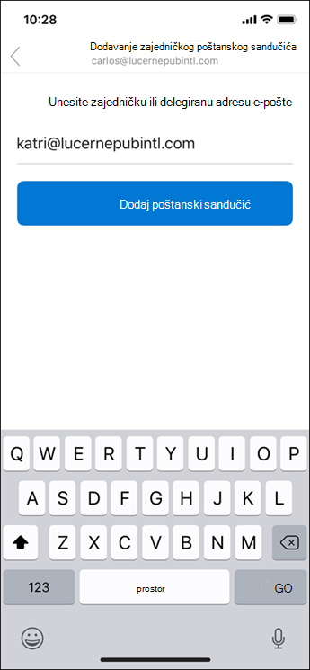 Unesite adresu e-pošte.