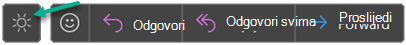 Gumb Prebaci na svijetlu pozadinu u programu Outlook.