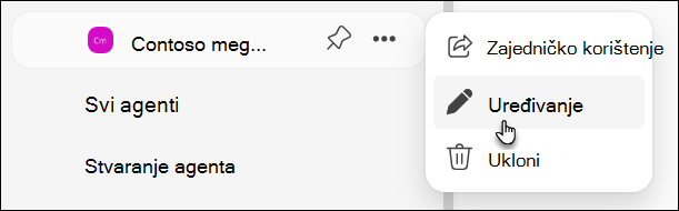 Screenshot of editing agent in Bizchat