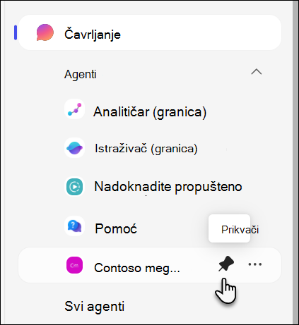 snimka zaslona prikvačivanja agenta
