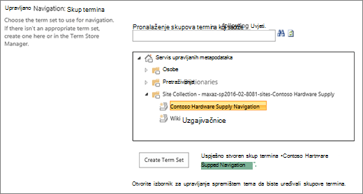 Odabir skupa termina