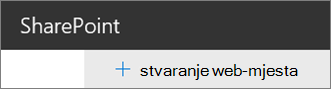 Naredba Stvori web-mjesto