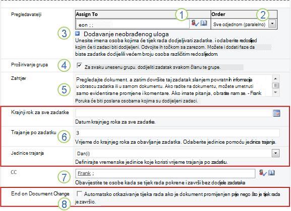 Druga stranica obrasca za pridruživanje s oblačićima s brojevima