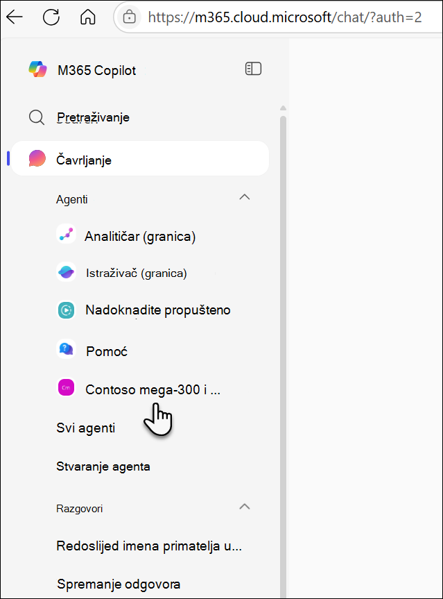 Iskorišteni agent pojavljuje se na lijevoj traci