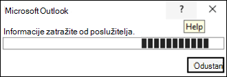 Pogreška u kontaktiranju poslužitelja radi dodatnih informacija u klasičnom programu Outlook