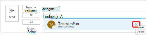 Brisanje adrese e-pošte za samodovršetak u programu Outlook