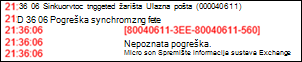 Pogreška problema sa sinkronizacijom programa Outlook