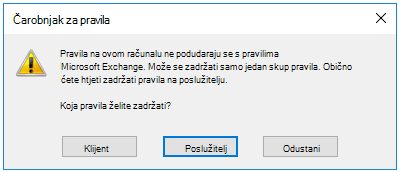 Rules Wizard Dialog Prompt