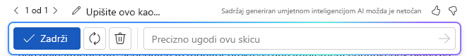 Mogućnosti značajke Copilot u aplikaciji Words za zadržavanje ili promjenu odgovora