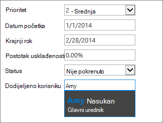Navođenje formule s prilagođenim stupcem za spajanje vrijednosti