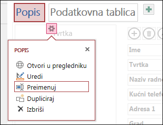 Settings menu with Open in browser, Edit, Rename, Duplicate, and Delete