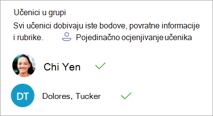 Mogućnost pojedinačnog ocjenjivanja učenika
