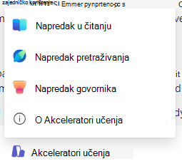 Snimka zaslona ubrzivača učenja.
