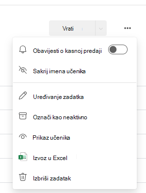 Snimka zaslona s mogućnošću obavijesti.